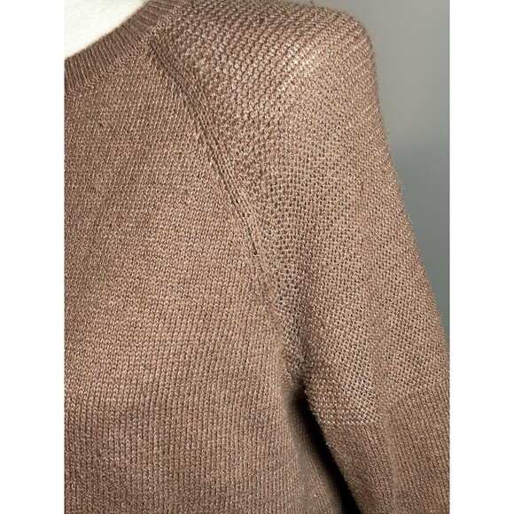 Old Navy Sweater Brown Pullover Round Neck Long Sleeves Knit Women’s Small - Picture 4 of 9